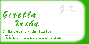 gizella kriha business card